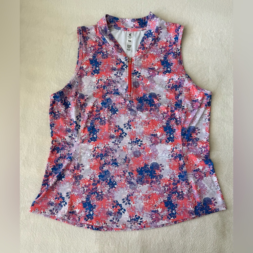 KYODAN Pink and Blue Sport Tank Top - Size M